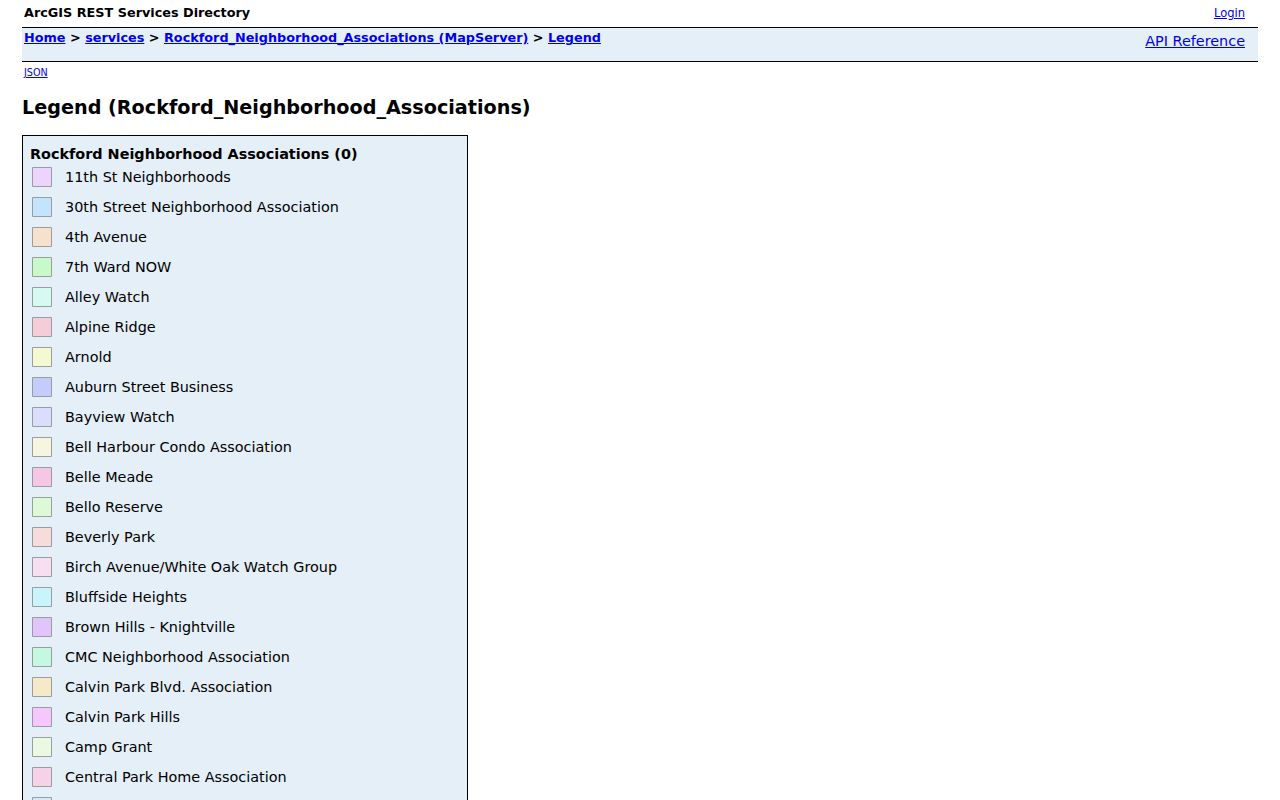 Winnebago County neighbors official Rockford neighborhood association legend
