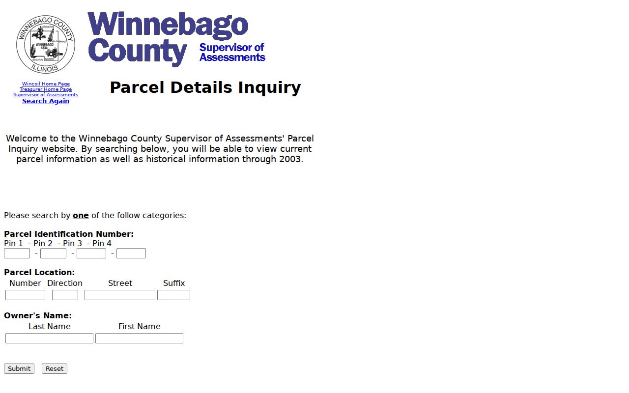 Winnebago County residents directory assessor search