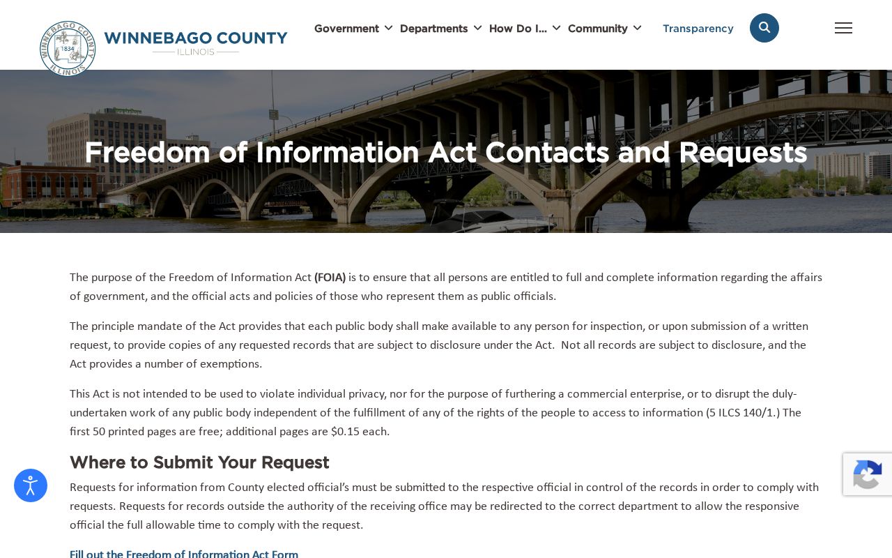 Winnebago County residents directory FOIA contacts